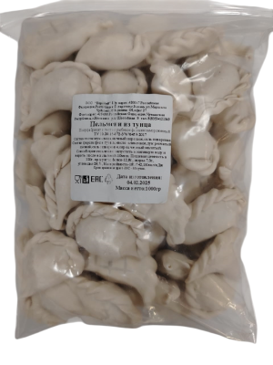 Пельмени из ТУНЦА ПРЕМИУМ  свежемороженные  упаковка 1 кг