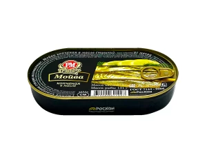Мойва копченая в масле “Рыбное меню” ж/б  175 гр