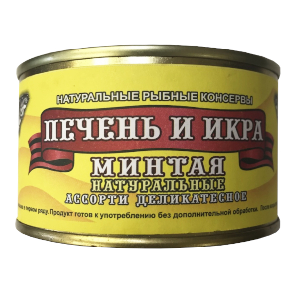 Печень и икра минтая натуральные ПАШТЕТ Норд Фиш 120 г