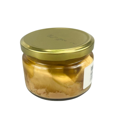 Печень трески натуральная кусковая из охлажденного сырья ПРЕМИУМ Мурманск стеклянная банка 220 гр