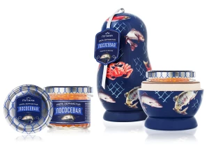 Икра зернистая лососевая горбуша «МАТРЕШКА» 120 гр стекло Путина