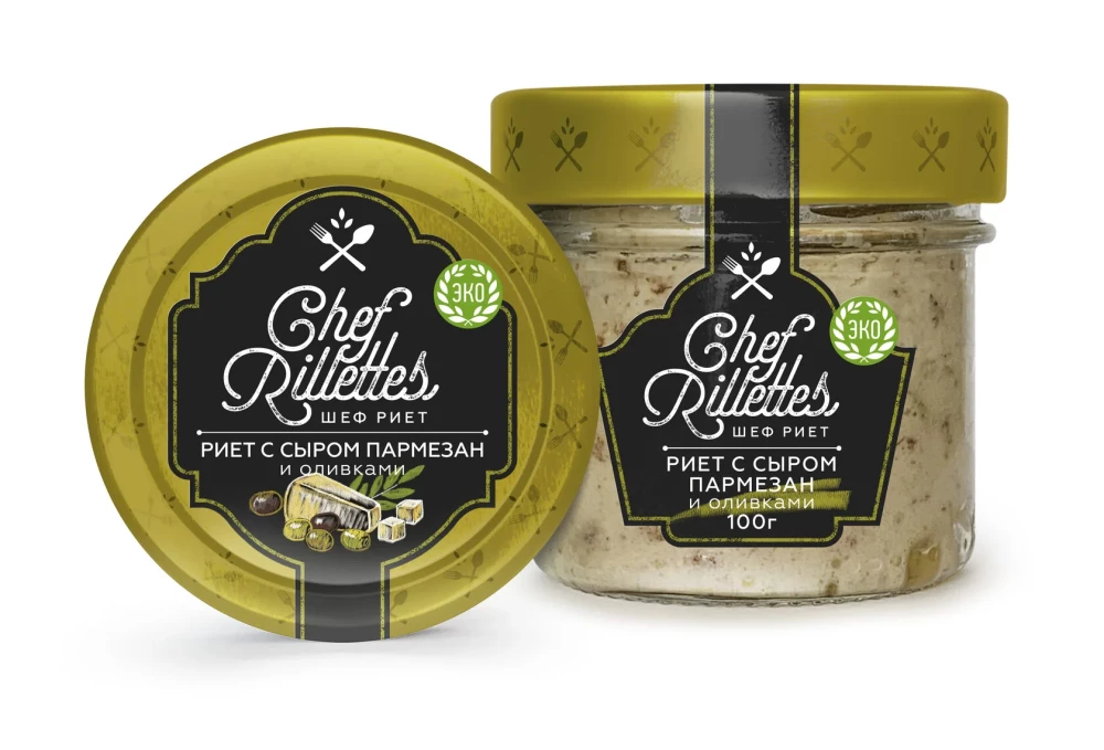 Риет из икры трески тихоокеанской с оливками и сыром Пармезан 100 г