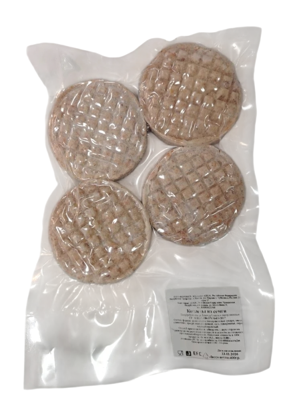 Котлеты из семги натуральные без панировки 400 гр упаковка